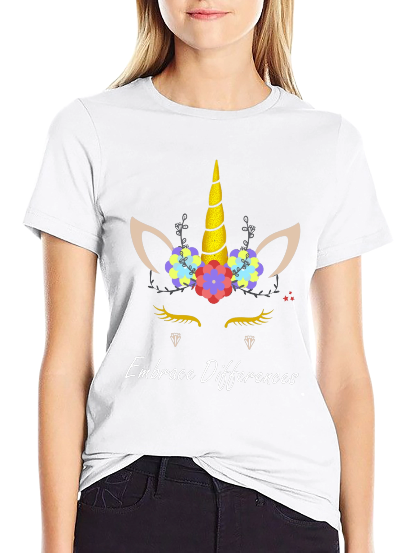 Embrace Differences Unicorn Graphic Tee