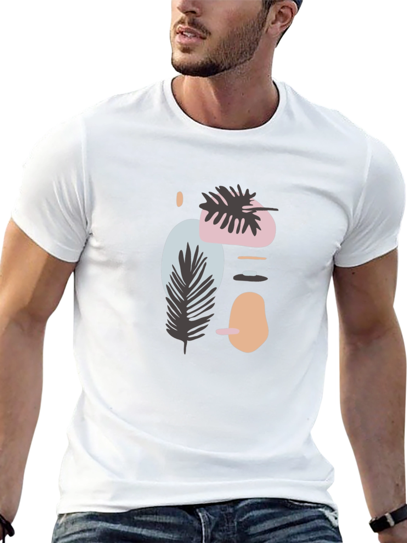 Abstract Art Graphic Print Crew Neck T-Shirt