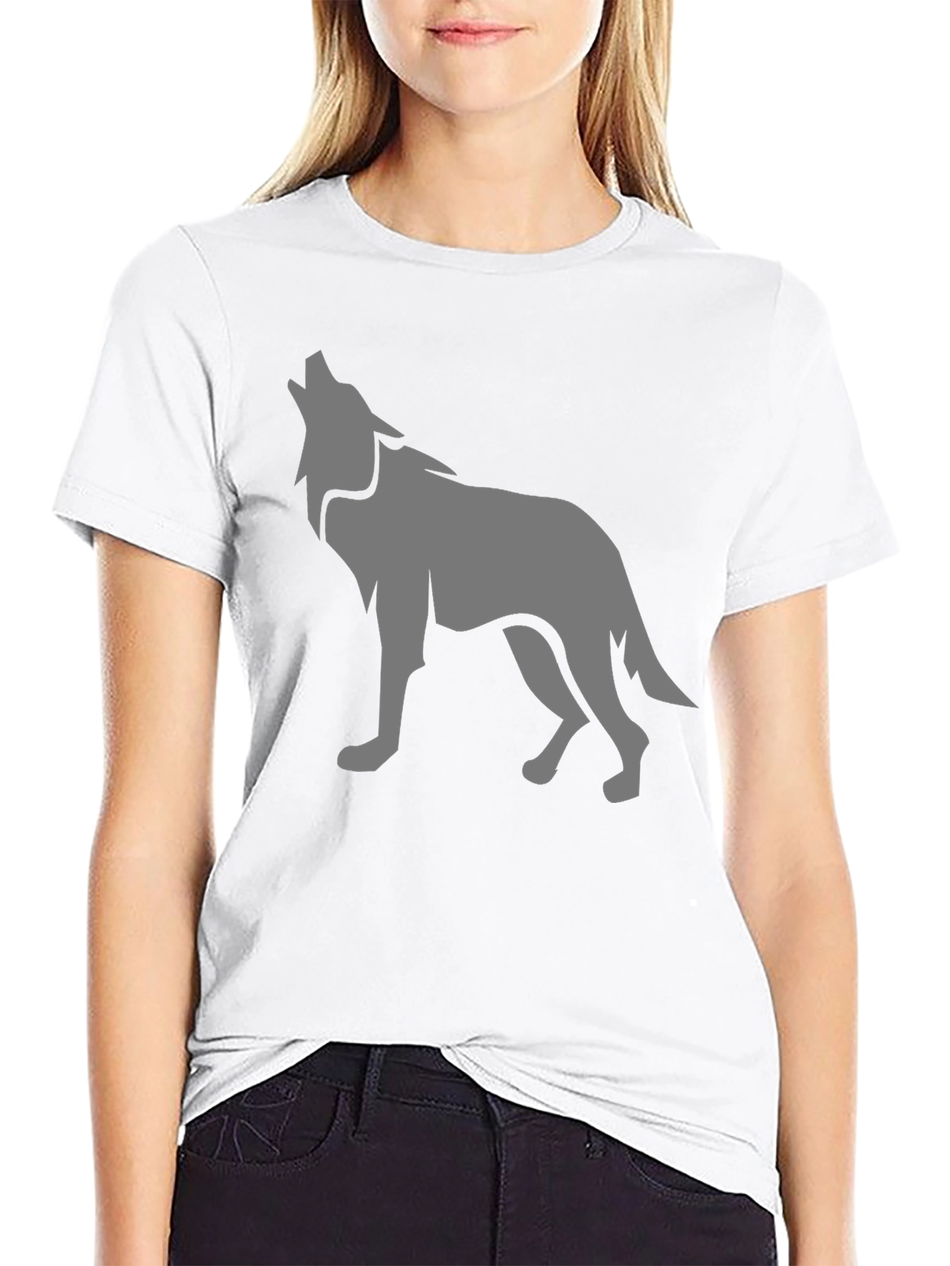 Black Wolf Graphic Tee - Mens Casual Shirt