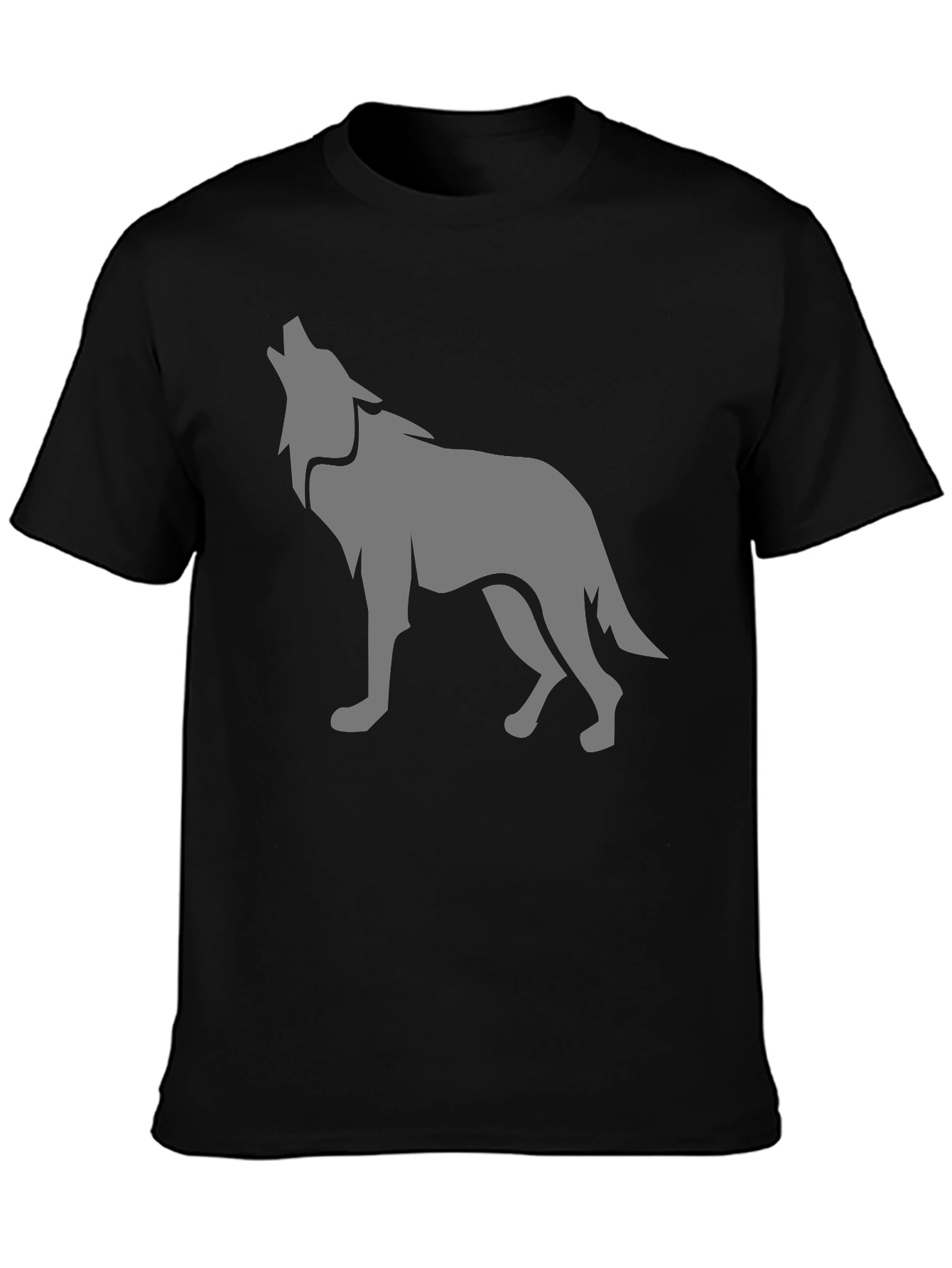 Black Wolf Graphic Tee - Mens Casual Shirt