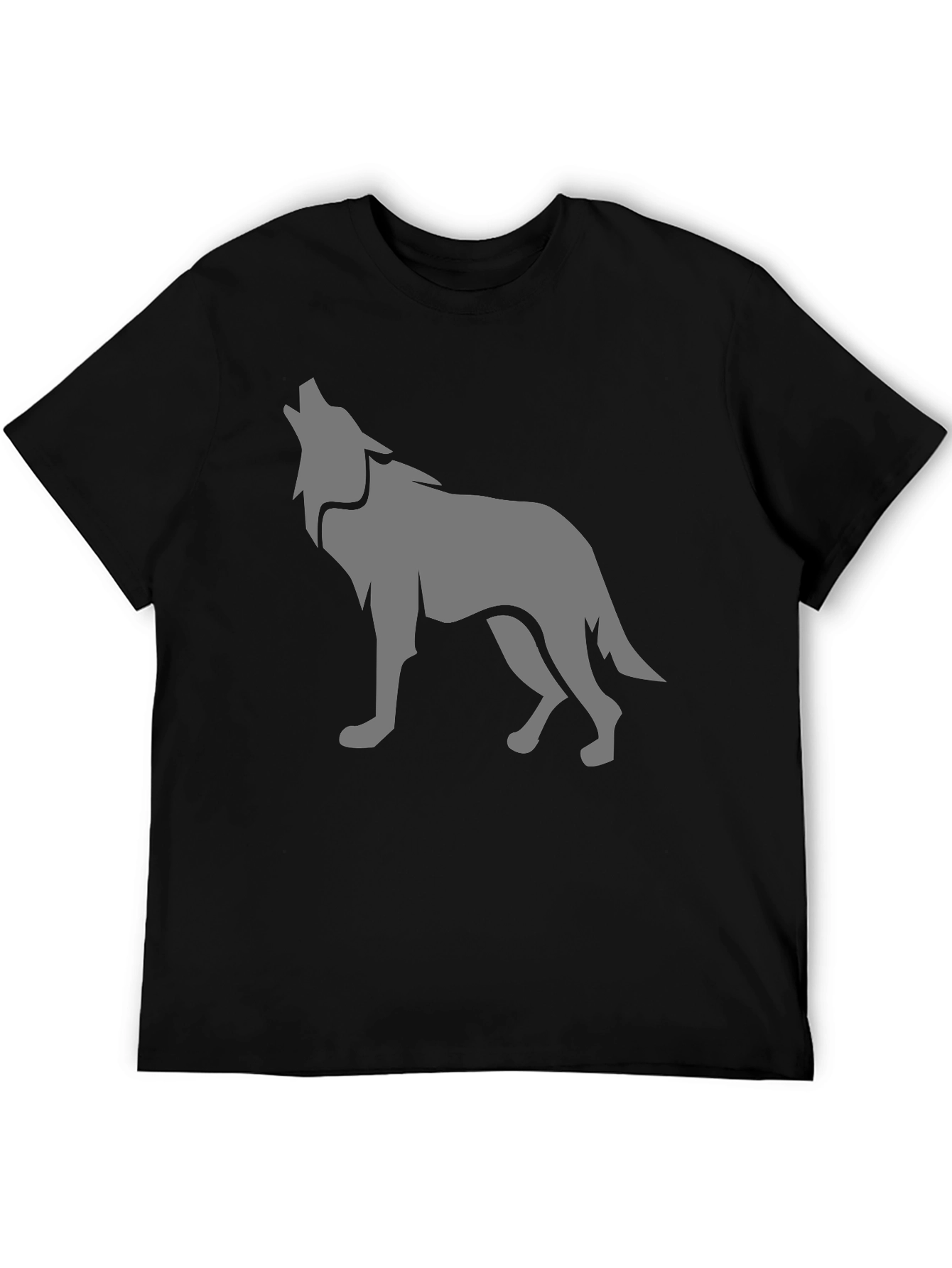Black Wolf Graphic Tee - Mens Casual Shirt