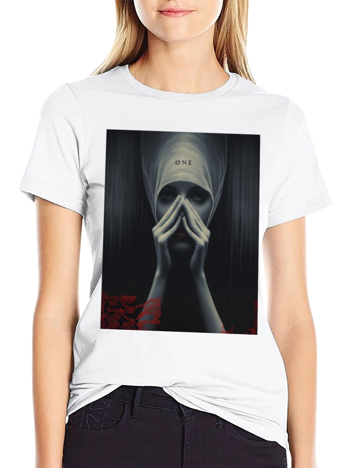 Mystic Woman Graphic Print Black T-Shirt