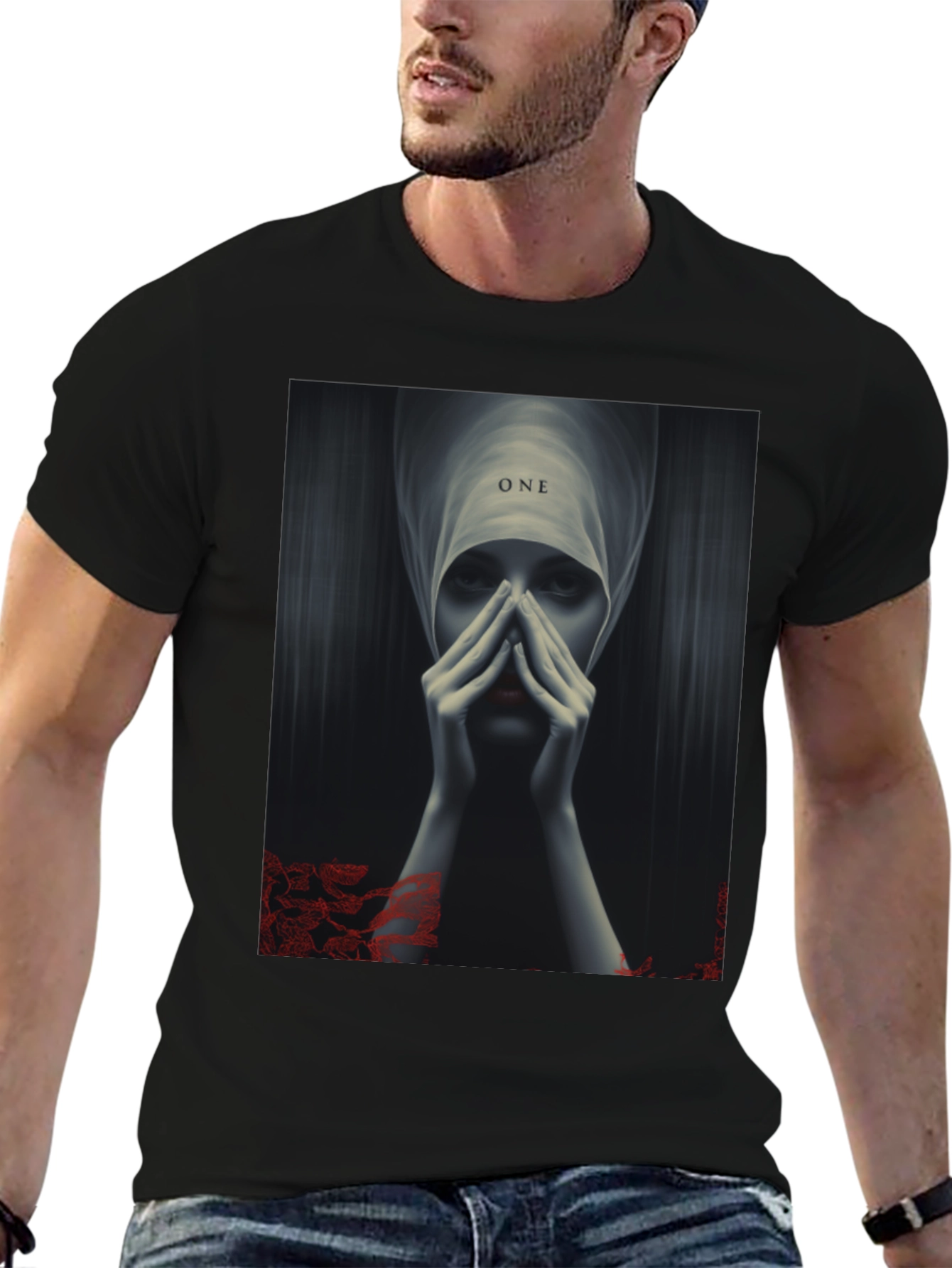 Mystic Woman Graphic Print Black T-Shirt