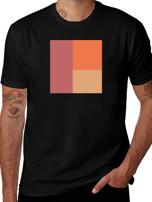 Modern Block Color Tee - Stylish Casual Wear