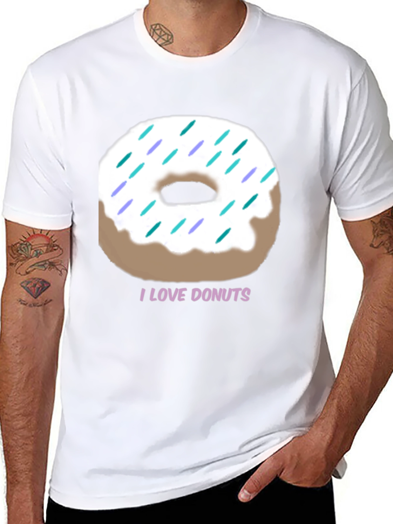 I Love Donuts Graphic Tee - Casual Comfort