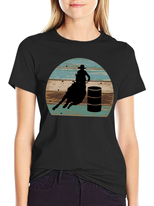 Barrel Racing Graphic Tee - Rodeo Western Shirt