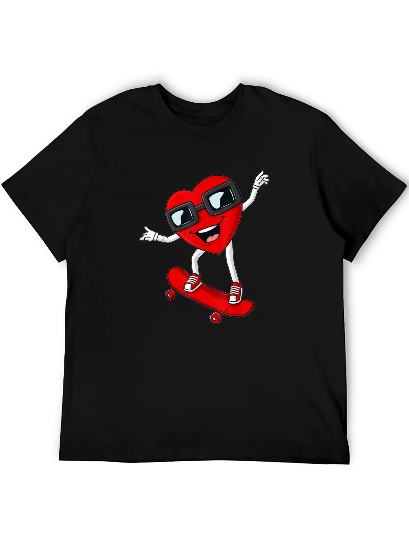 Heart Skateboarder Graphic T-Shirt