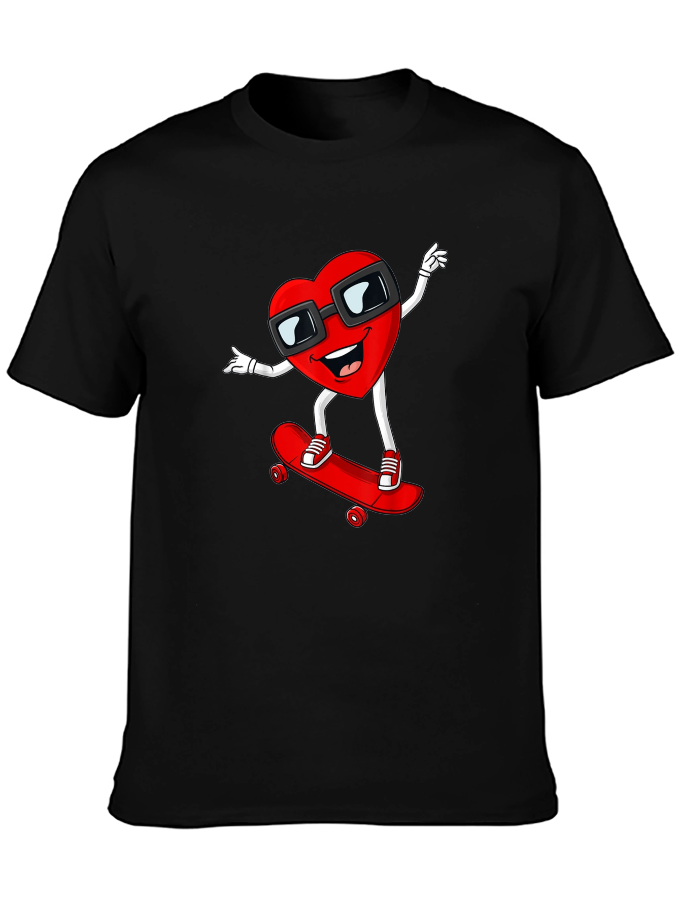 Heart Skateboarder Graphic T-Shirt