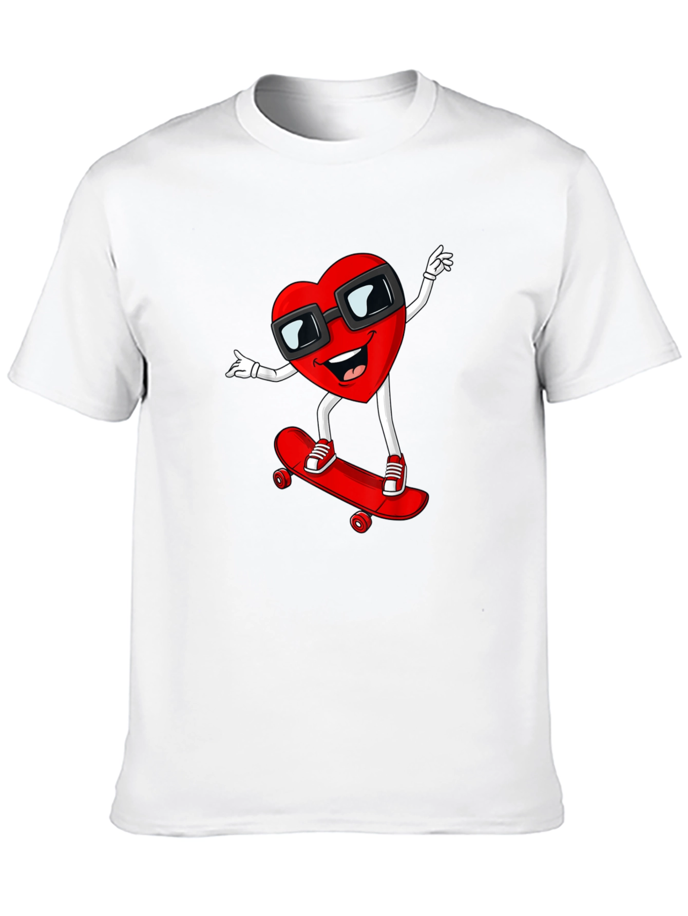 Heart Skateboarder Graphic T-Shirt