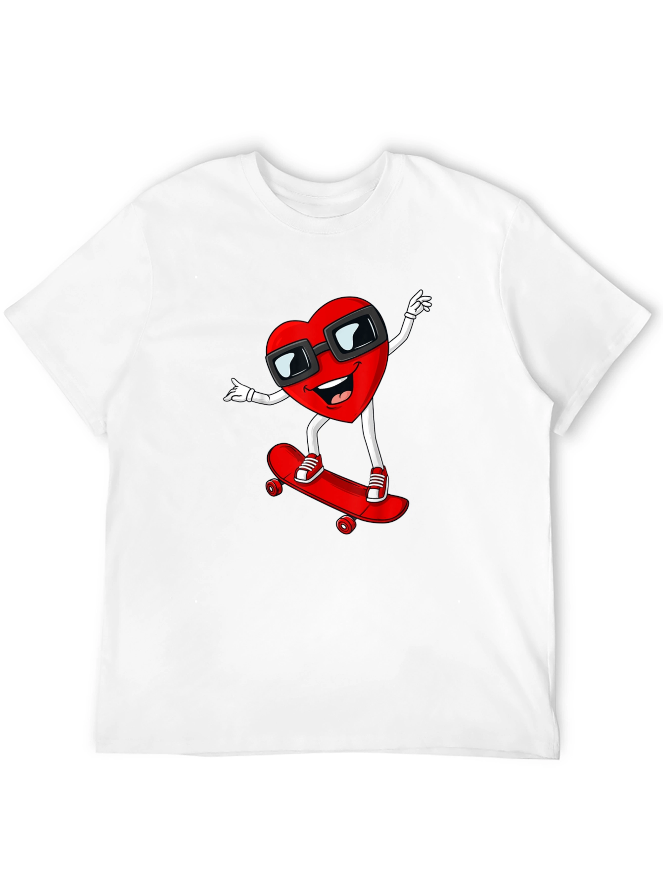 Heart Skateboarder Graphic T-Shirt