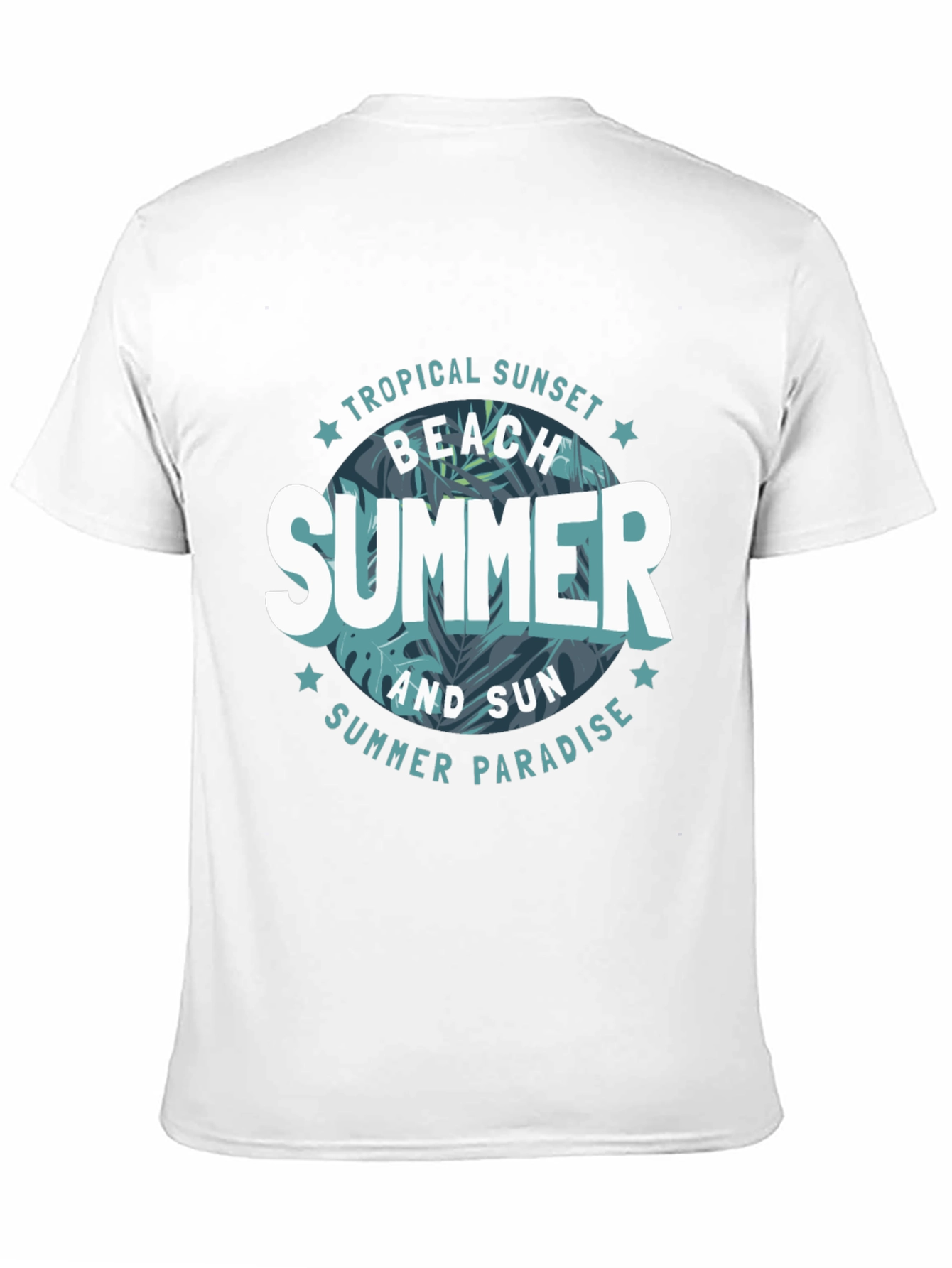 Tropical Summer Graphic Tee - Beach Vibes