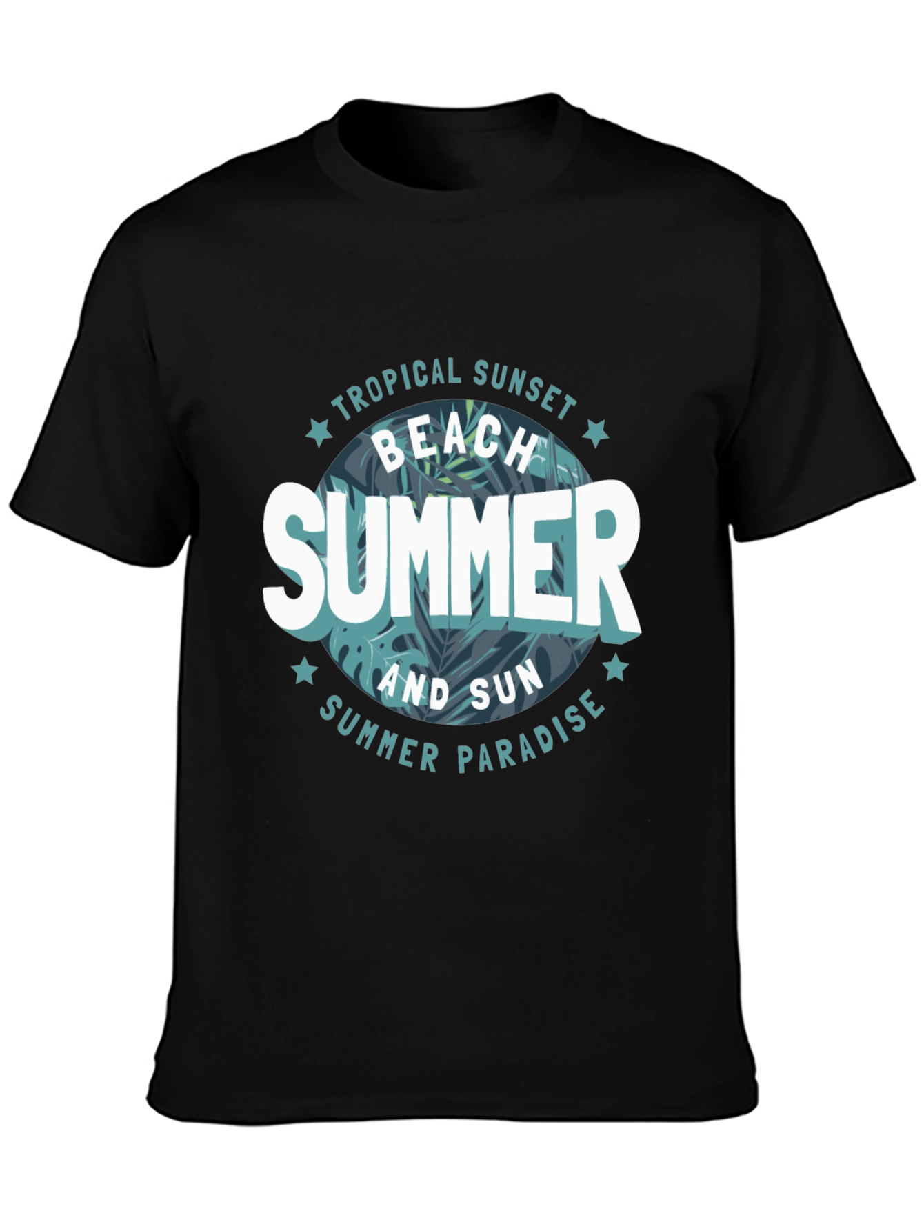 Tropical Summer Graphic Tee - Beach Vibes
