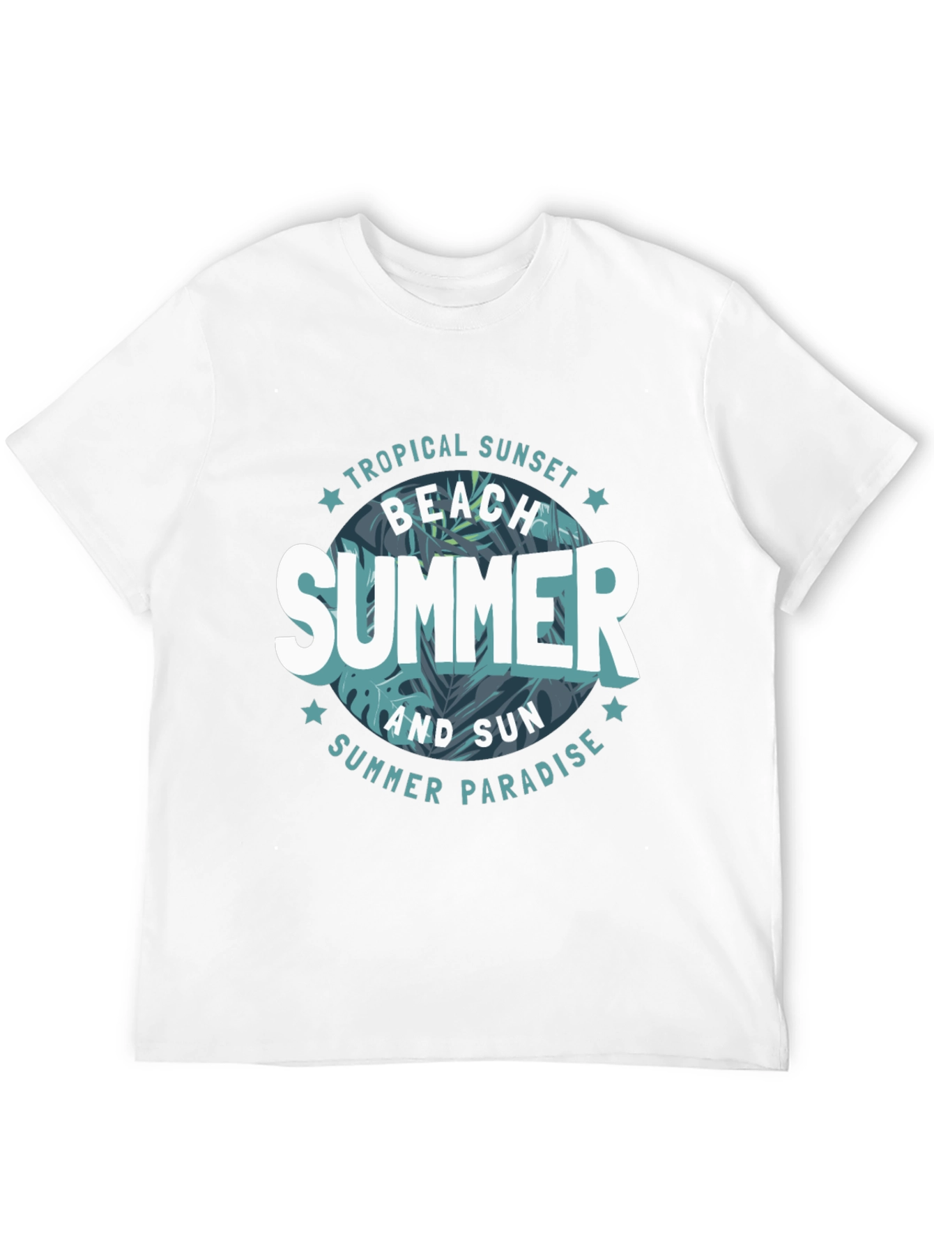 Tropical Summer Graphic Tee - Beach Vibes