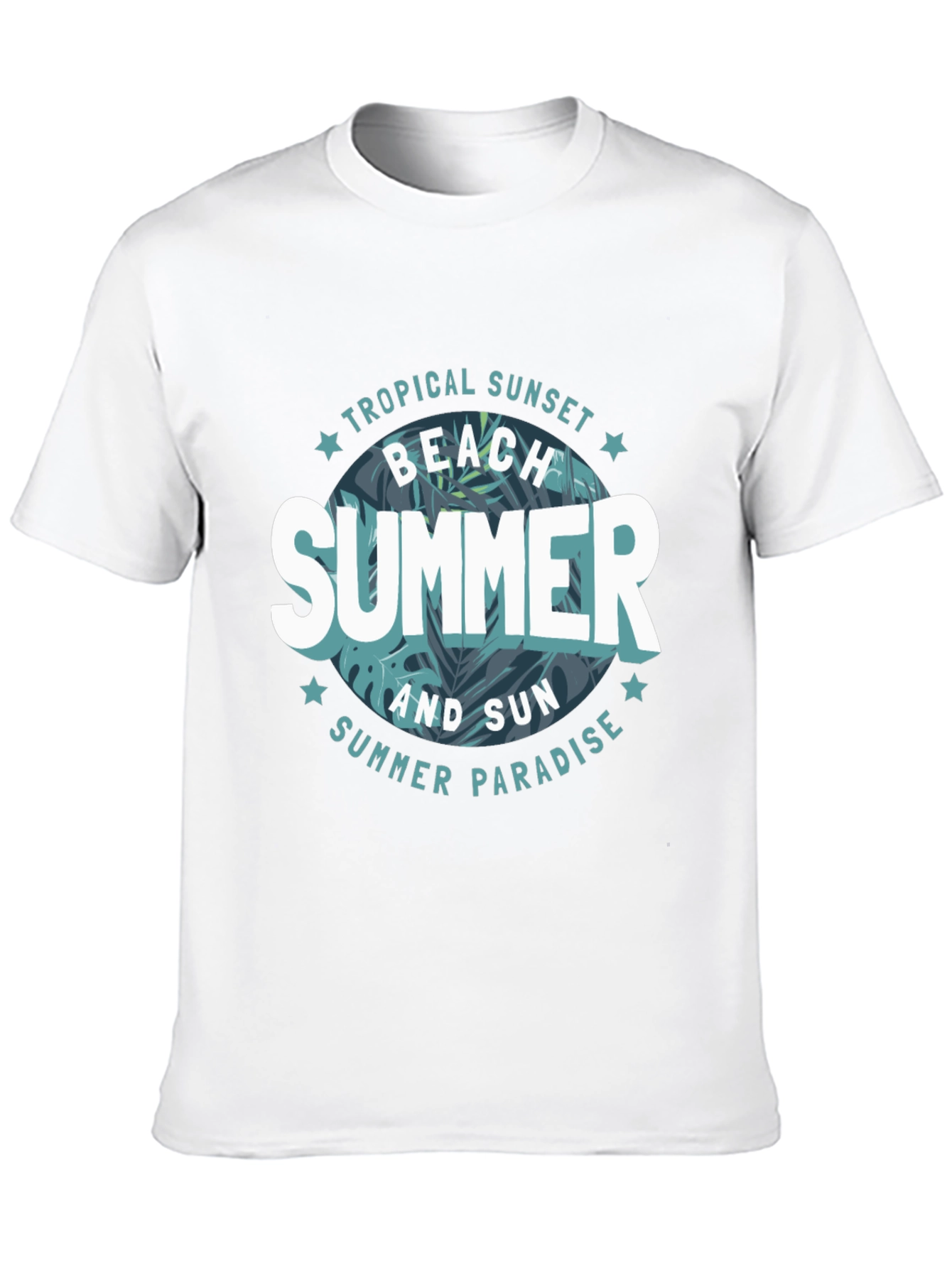 Tropical Summer Graphic Tee - Beach Vibes