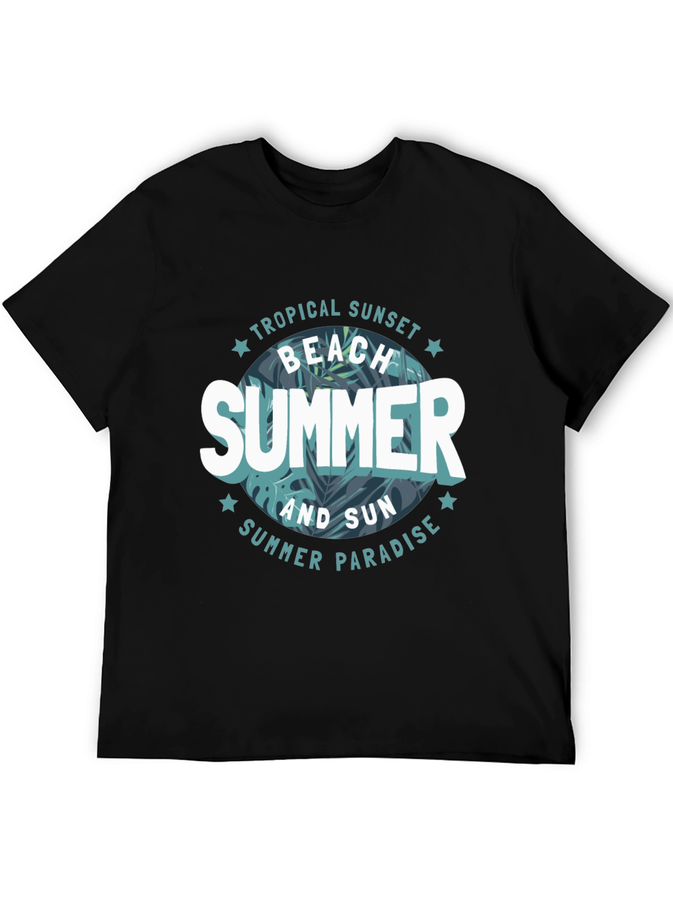 Tropical Summer Graphic Tee - Beach Vibes
