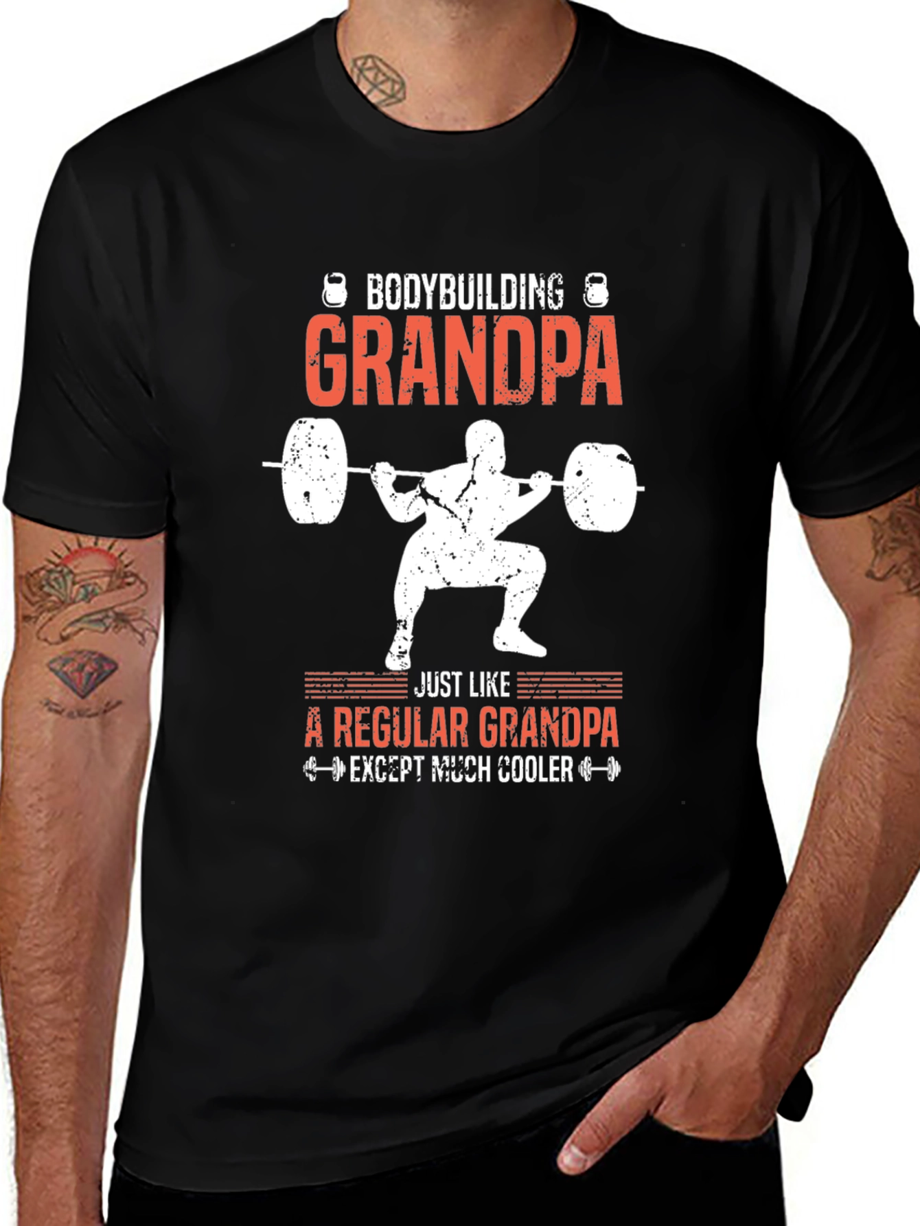 Bodybuilding Grandpa T-Shirt - Cool Weightlifting Design