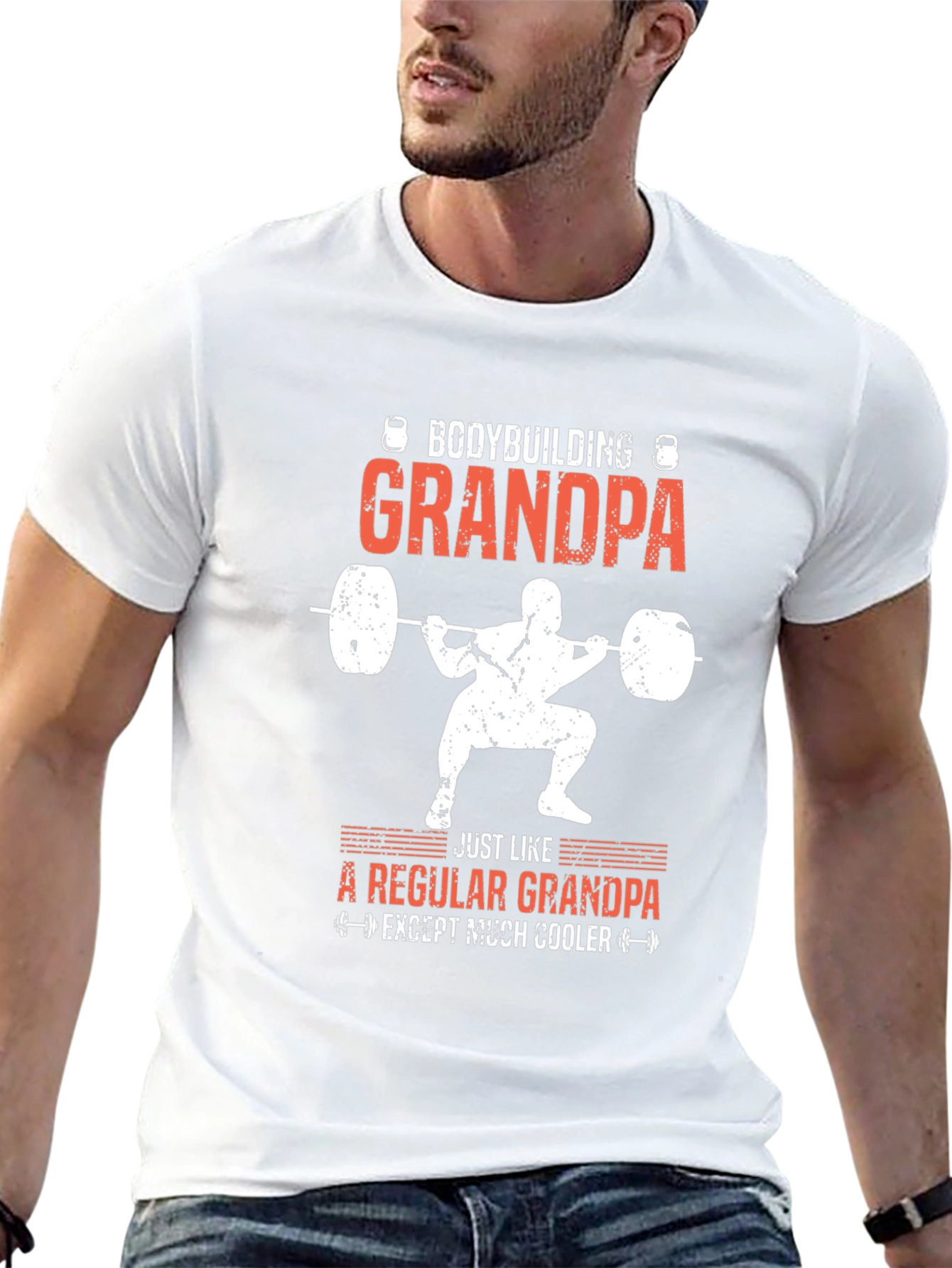 Bodybuilding Grandpa T-Shirt - Cool Weightlifting Design