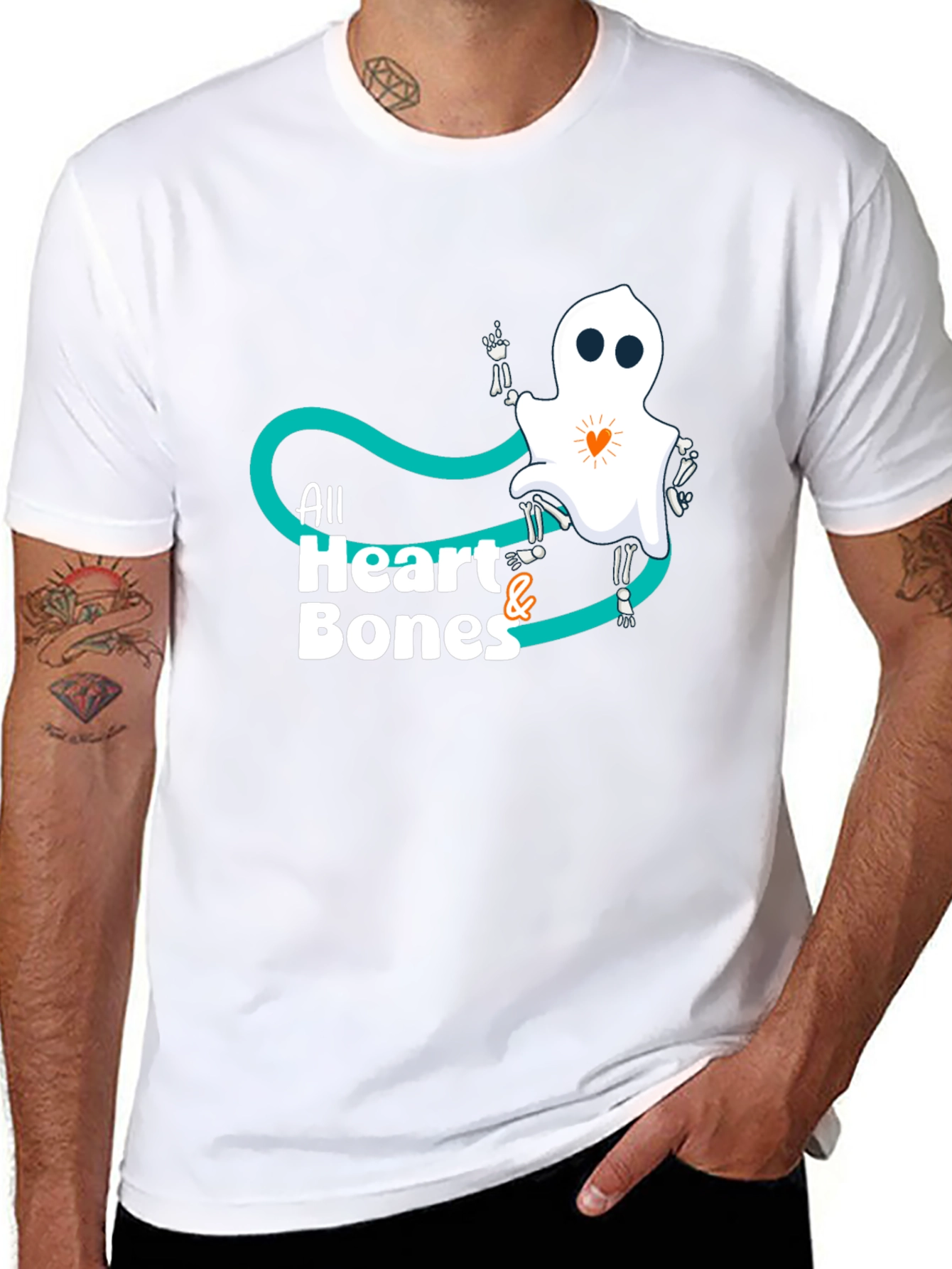 All Heart & Bones Ghost Graphic Tee