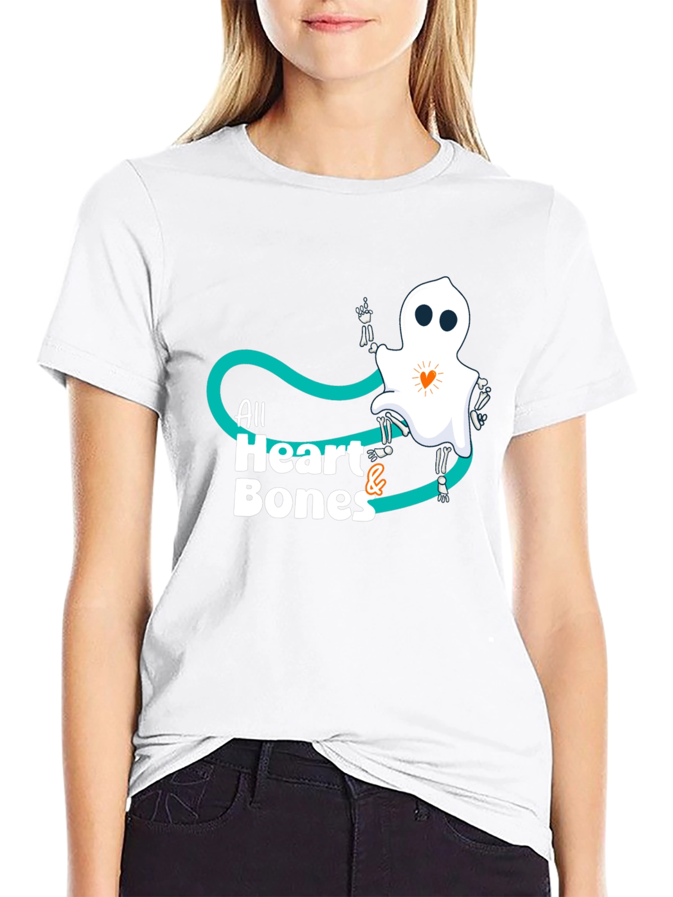All Heart & Bones Ghost Graphic Tee