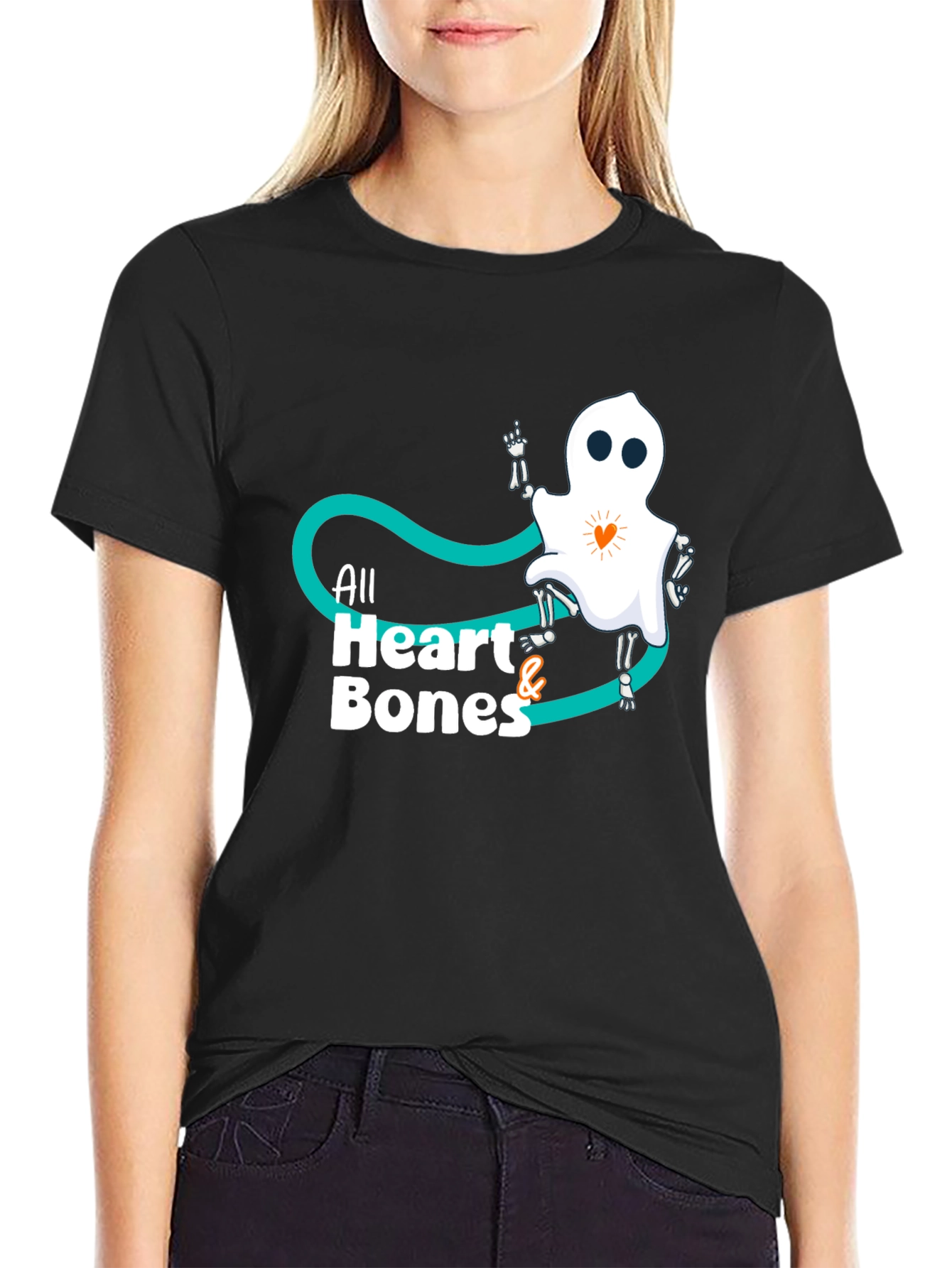 All Heart & Bones Ghost Graphic Tee