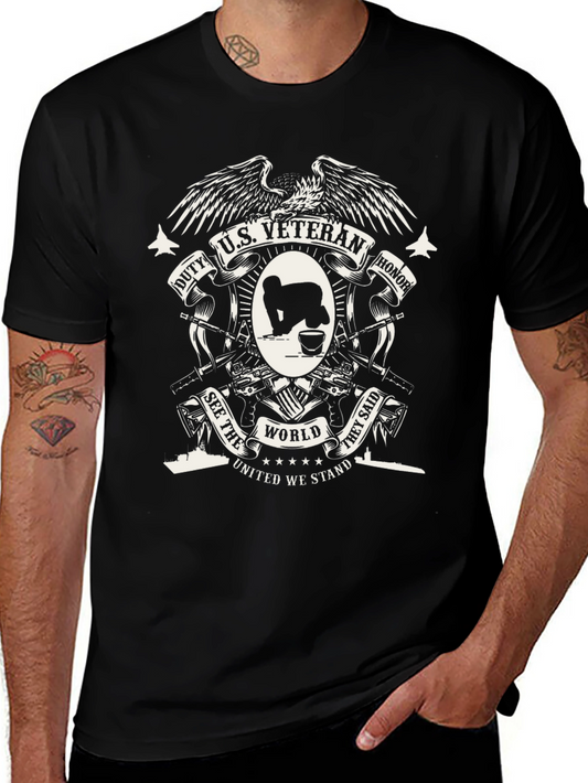 U.S. Veteran Graphic T-Shirt - Black