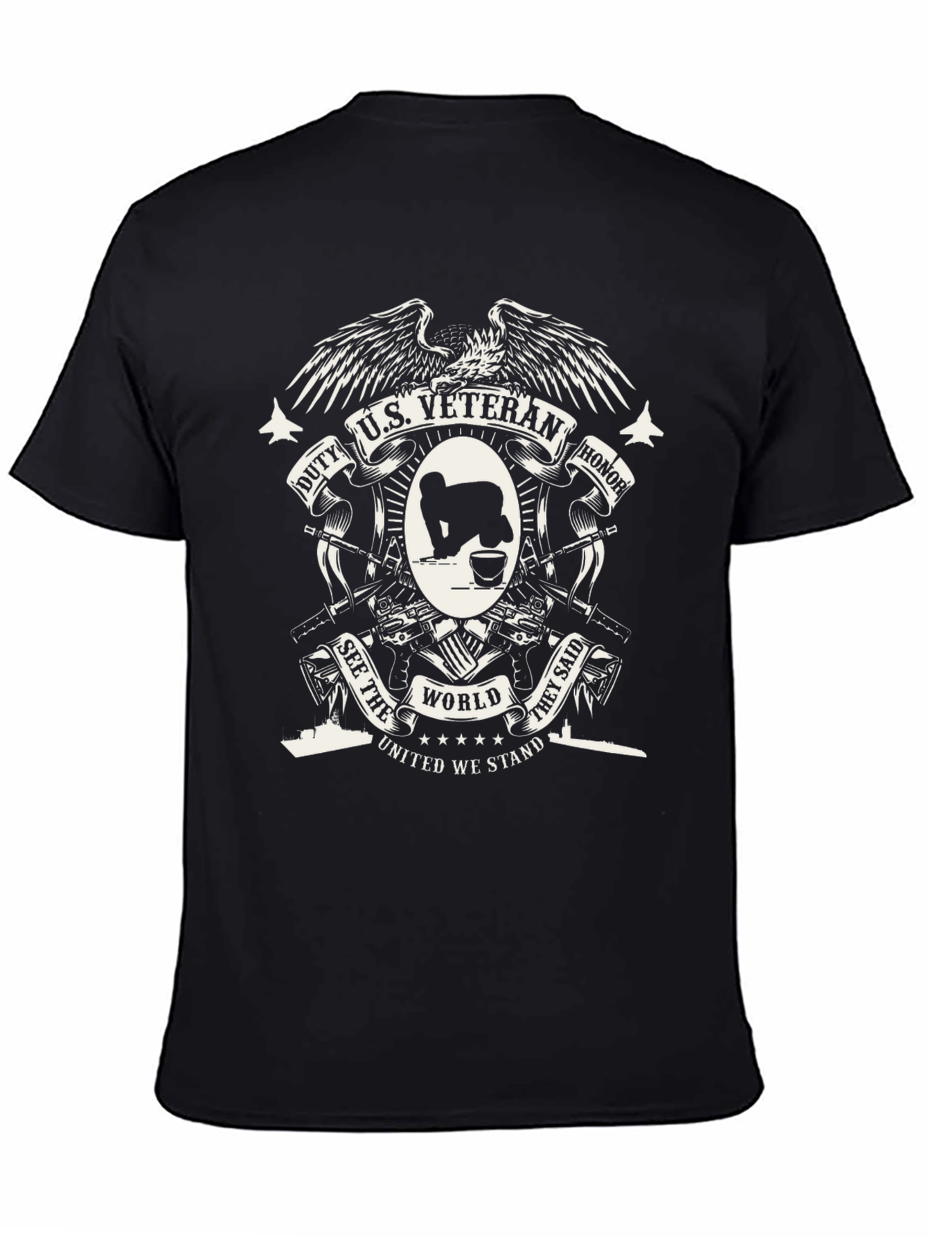 U.S. Veteran Graphic T-Shirt - Black