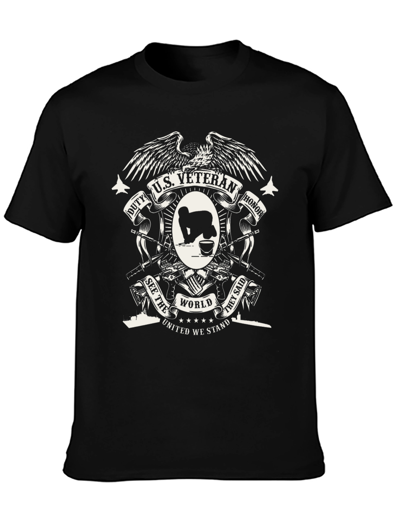 U.S. Veteran Graphic T-Shirt - Black