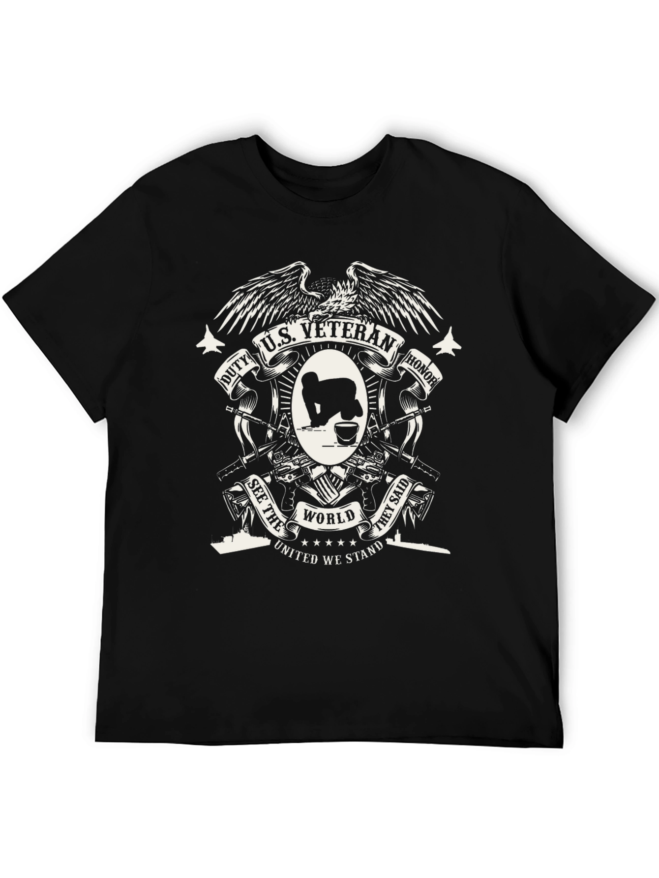 U.S. Veteran Graphic T-Shirt - Black
