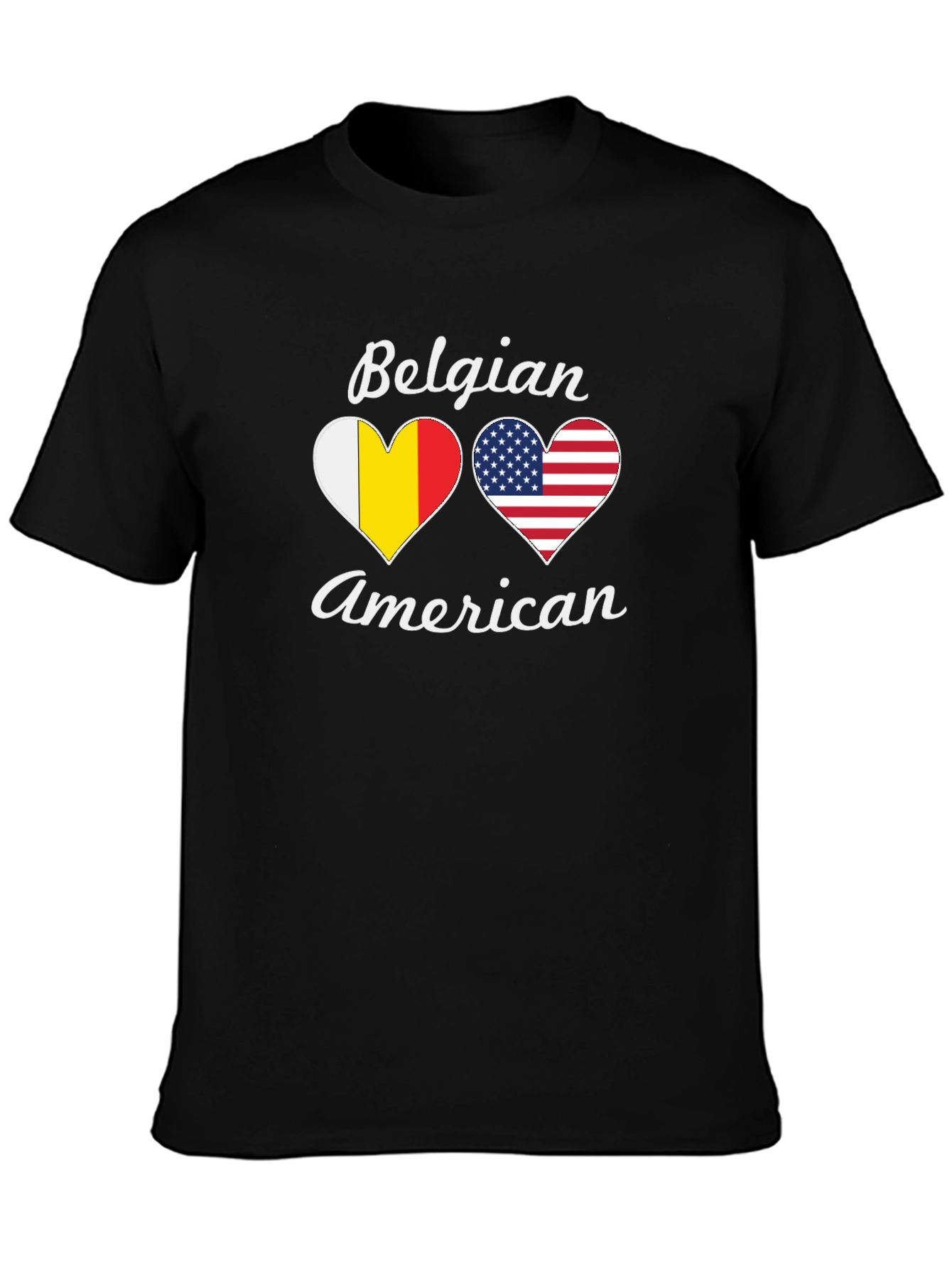 Belgian American Heart Flag T-Shirt