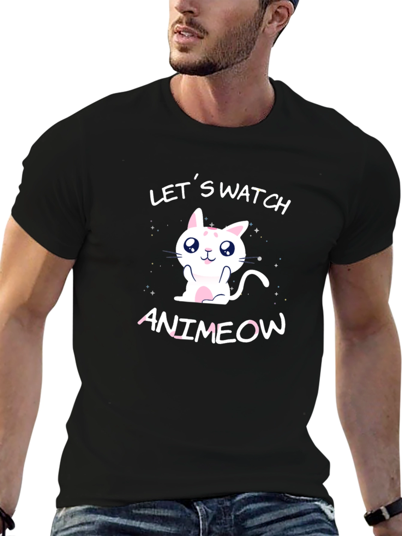 Animeow Cat Lover T-Shirt - Lets Watch Anime