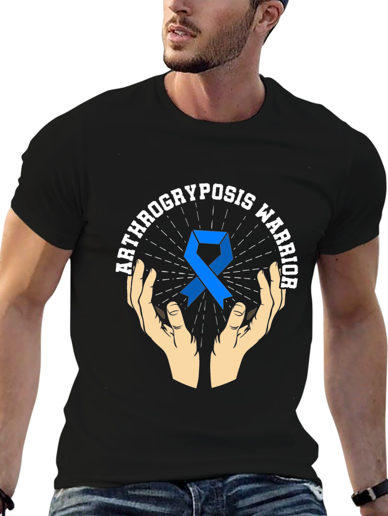 Arthrogryposis Warrior Ribbon Black Tee