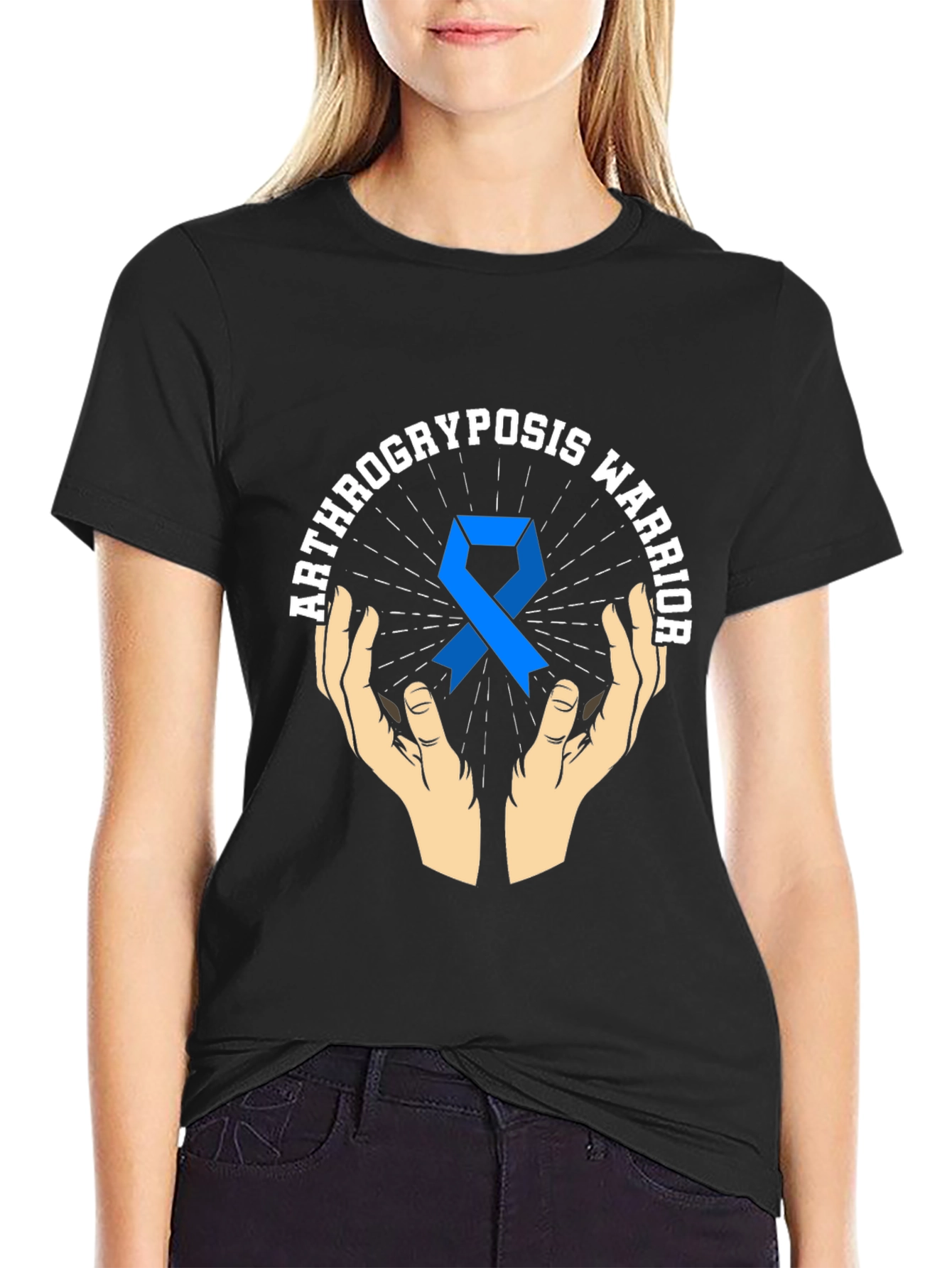 Arthrogryposis Warrior Ribbon Black Tee