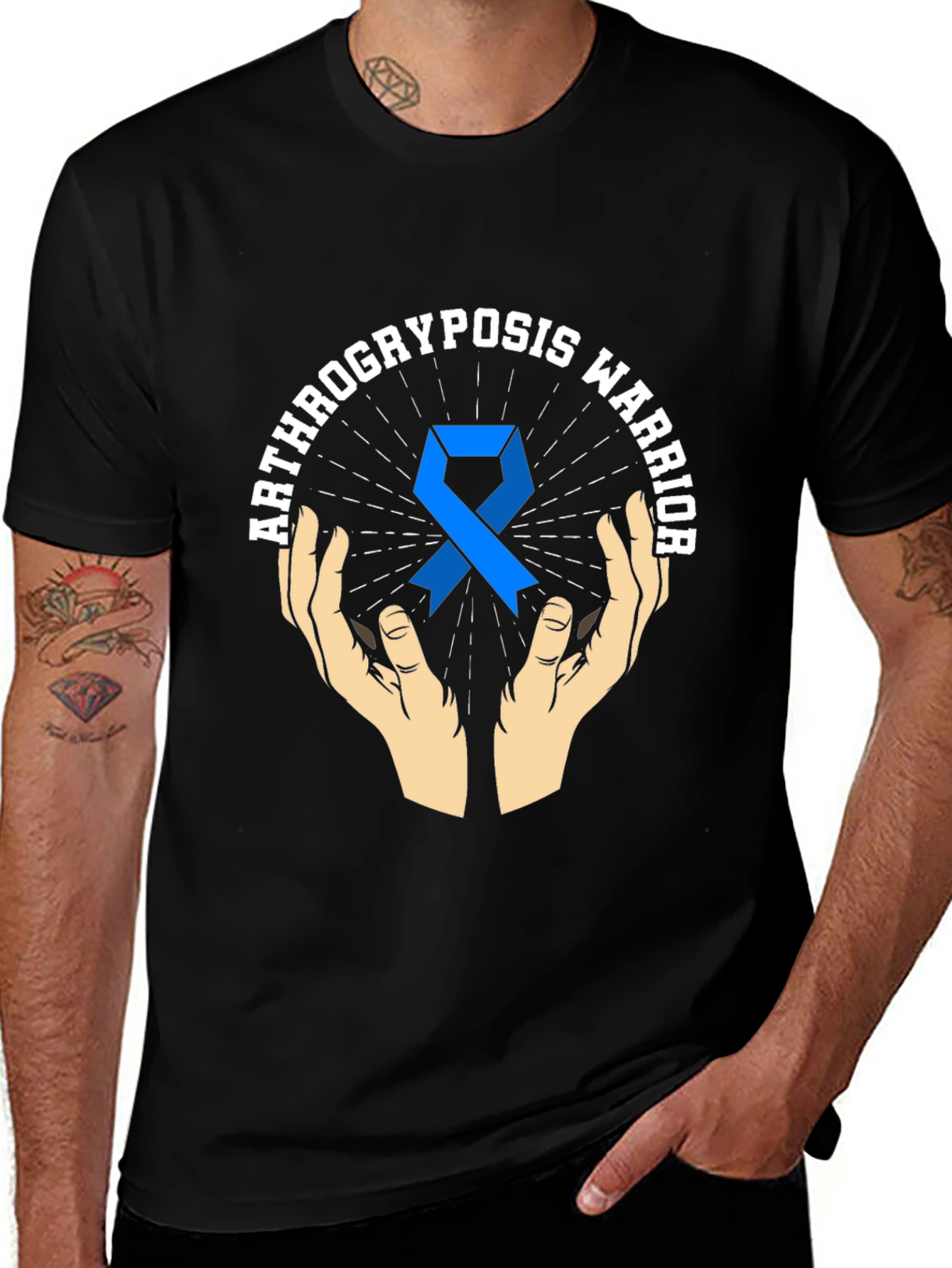 Arthrogryposis Warrior Ribbon Black Tee