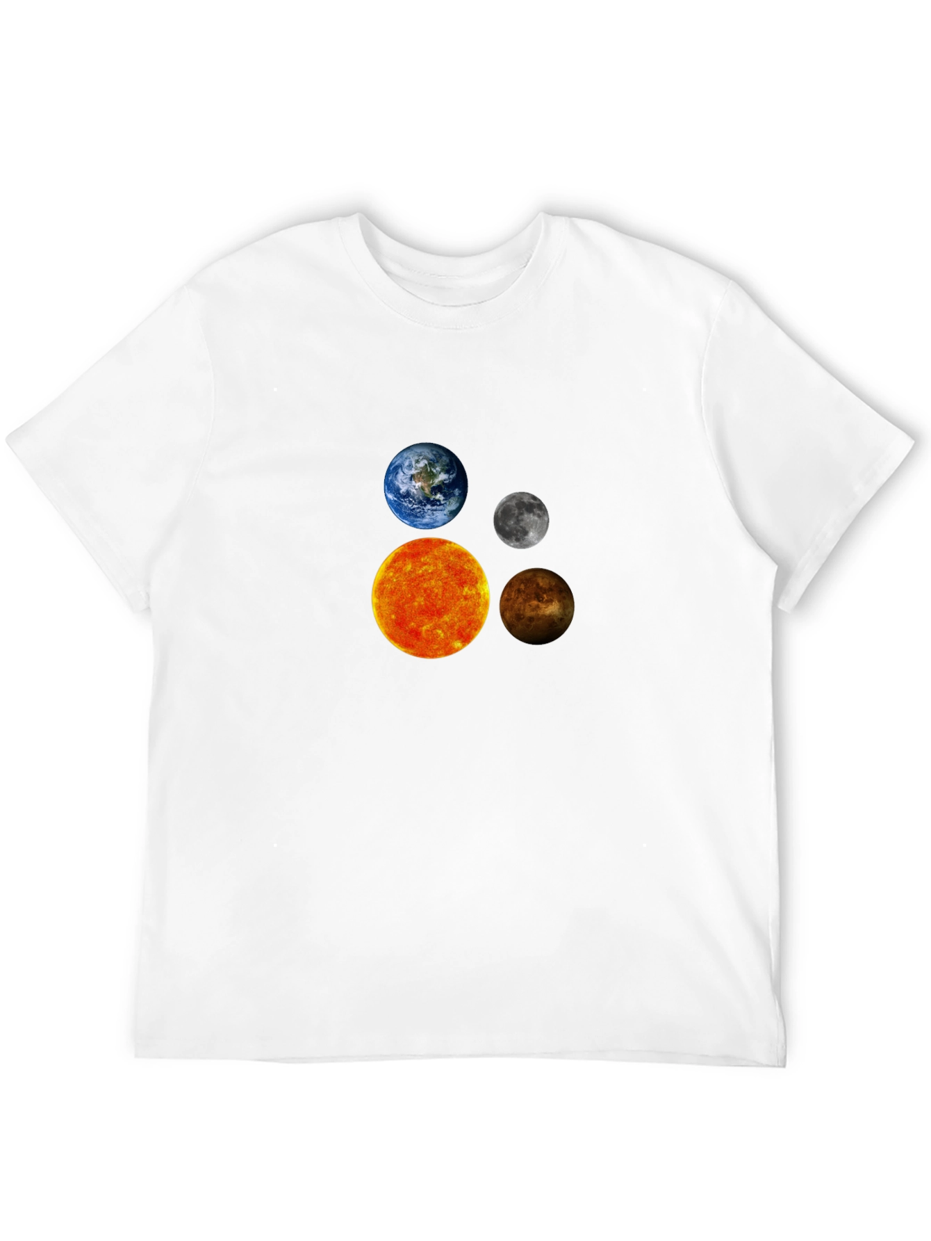 Solar System Planets Graphic Black T-Shirt