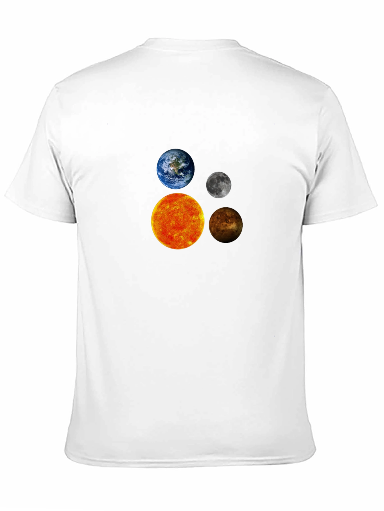 Solar System Planets Graphic Black T-Shirt