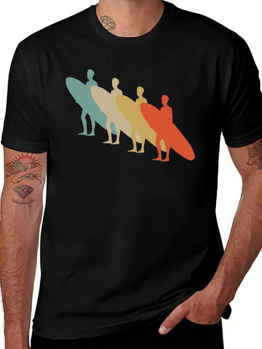 Retro Surfboard T-Shirt - Vintage Surfer Design