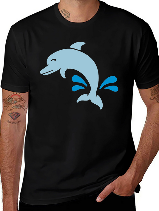 Dolphin Splash Black T-Shirt