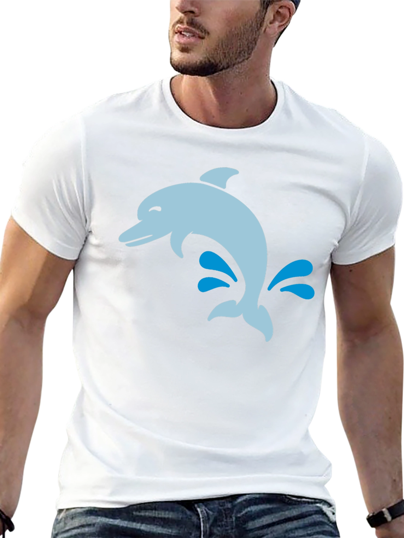 Dolphin Splash Black T-Shirt