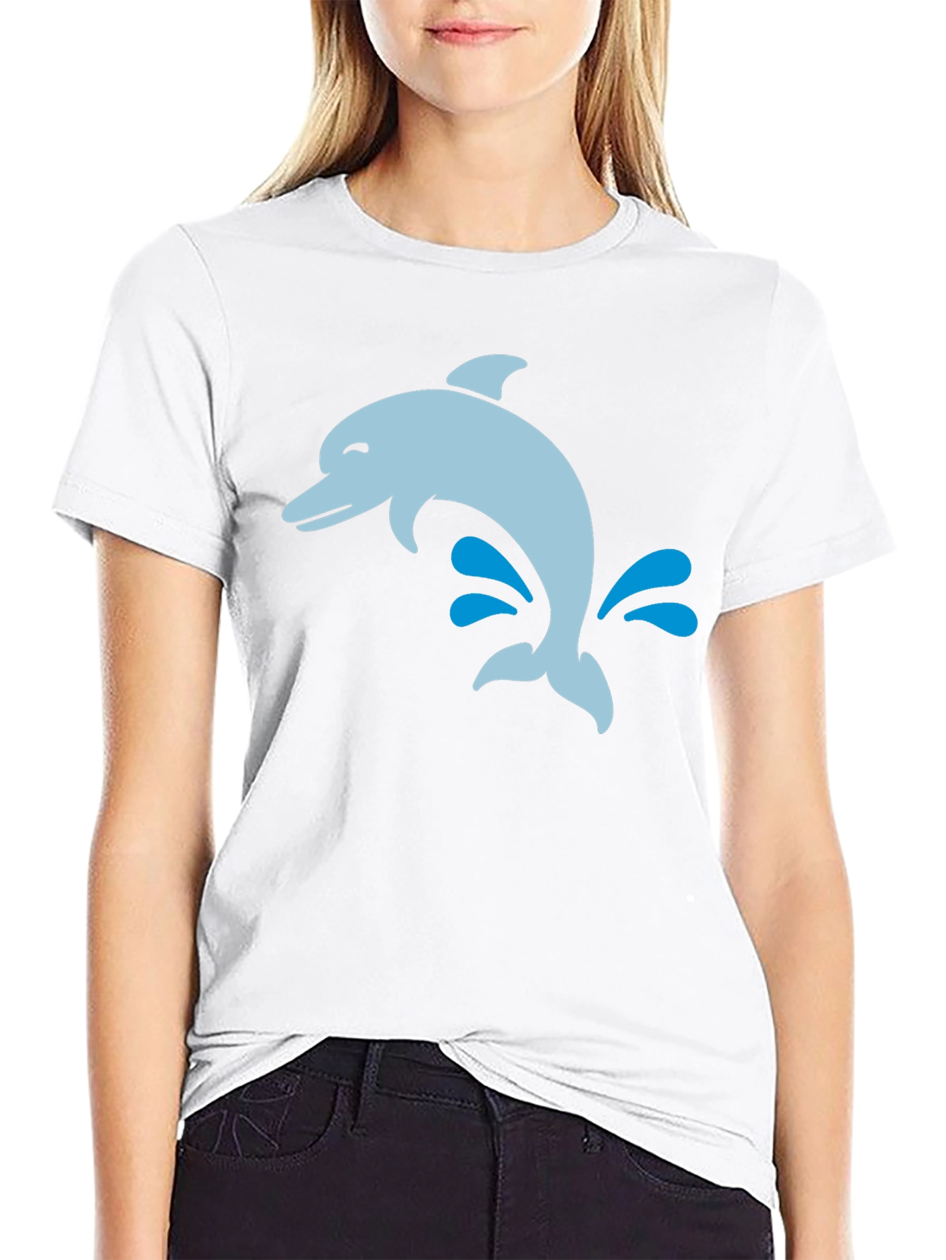 Dolphin Splash Black T-Shirt
