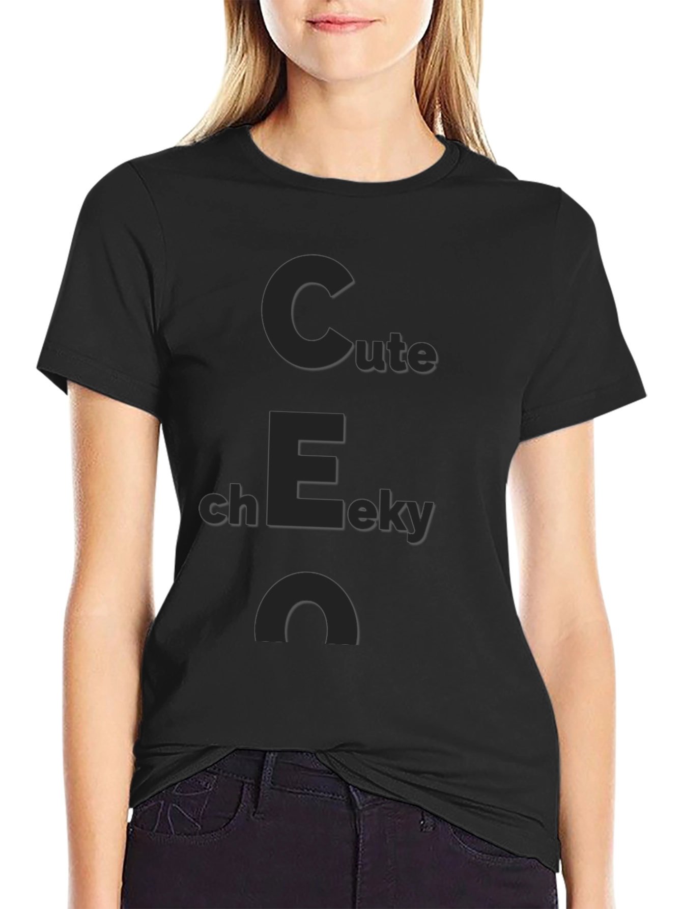 Cute Cheeky CEO Black T-Shirt