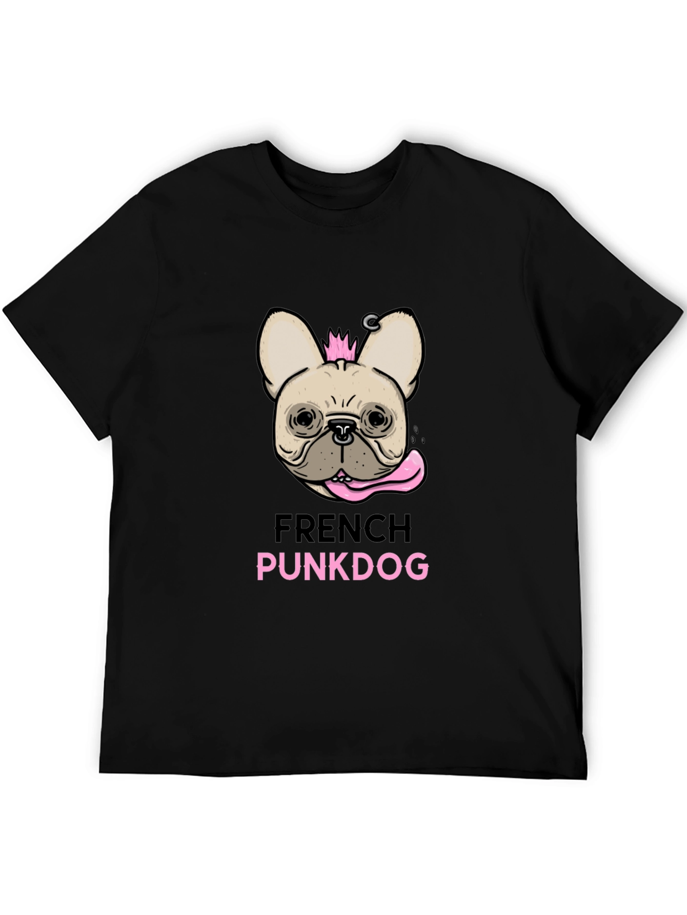 French Punkdog T-Shirt - Black Graphic Tee