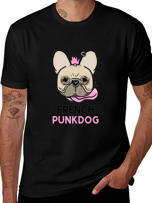 French Punkdog T-Shirt - Black Graphic Tee