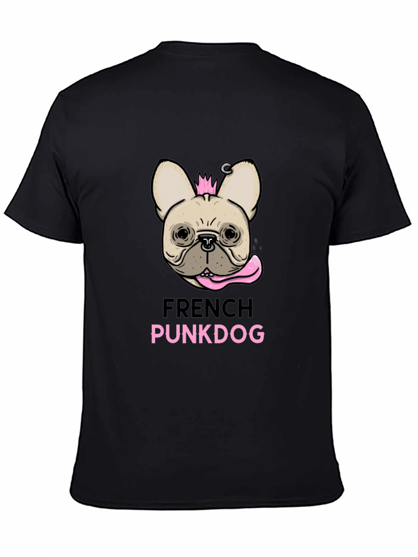 French Punkdog T-Shirt - Black Graphic Tee