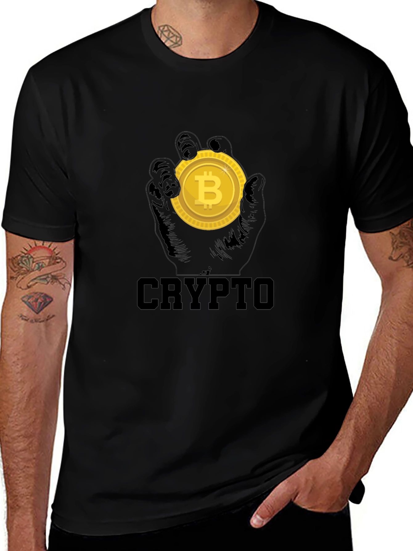 Crypto Bitcoin T-Shirt - Black