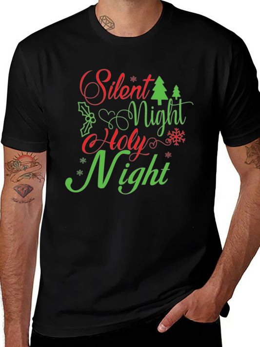Silent Night Holy Night Christmas Holiday T-Shirt