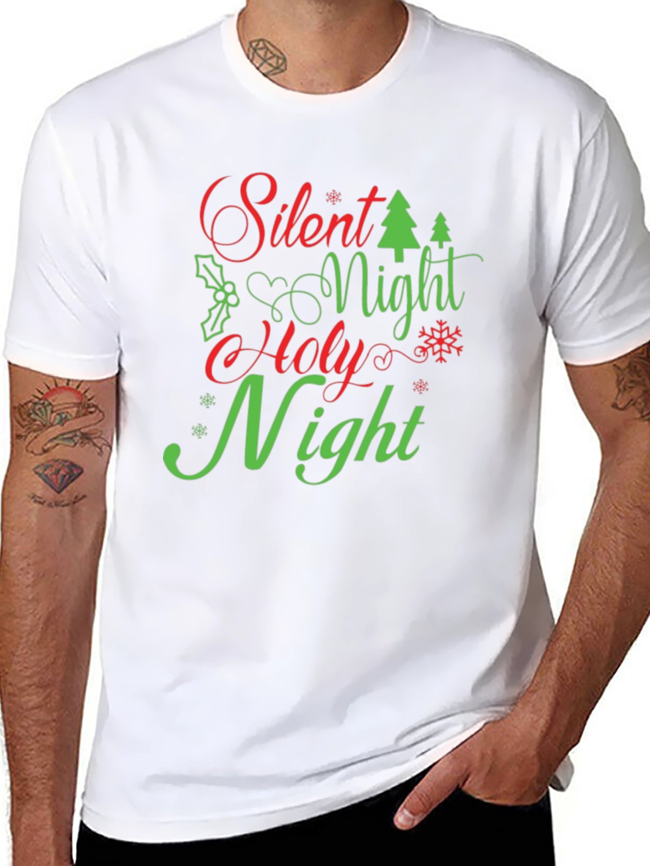 Silent Night Holy Night Christmas Holiday T-Shirt
