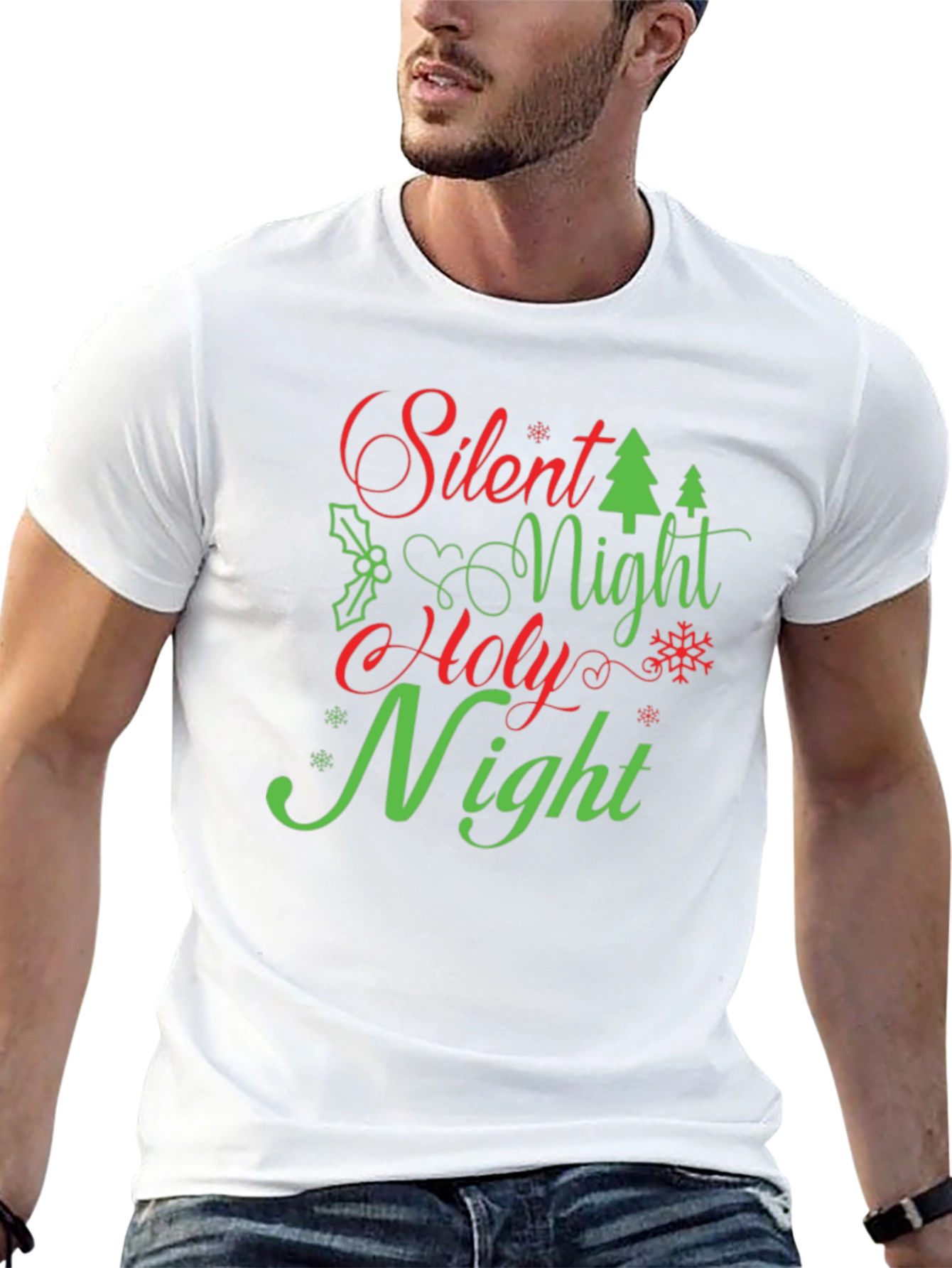 Silent Night Holy Night Christmas Holiday T-Shirt