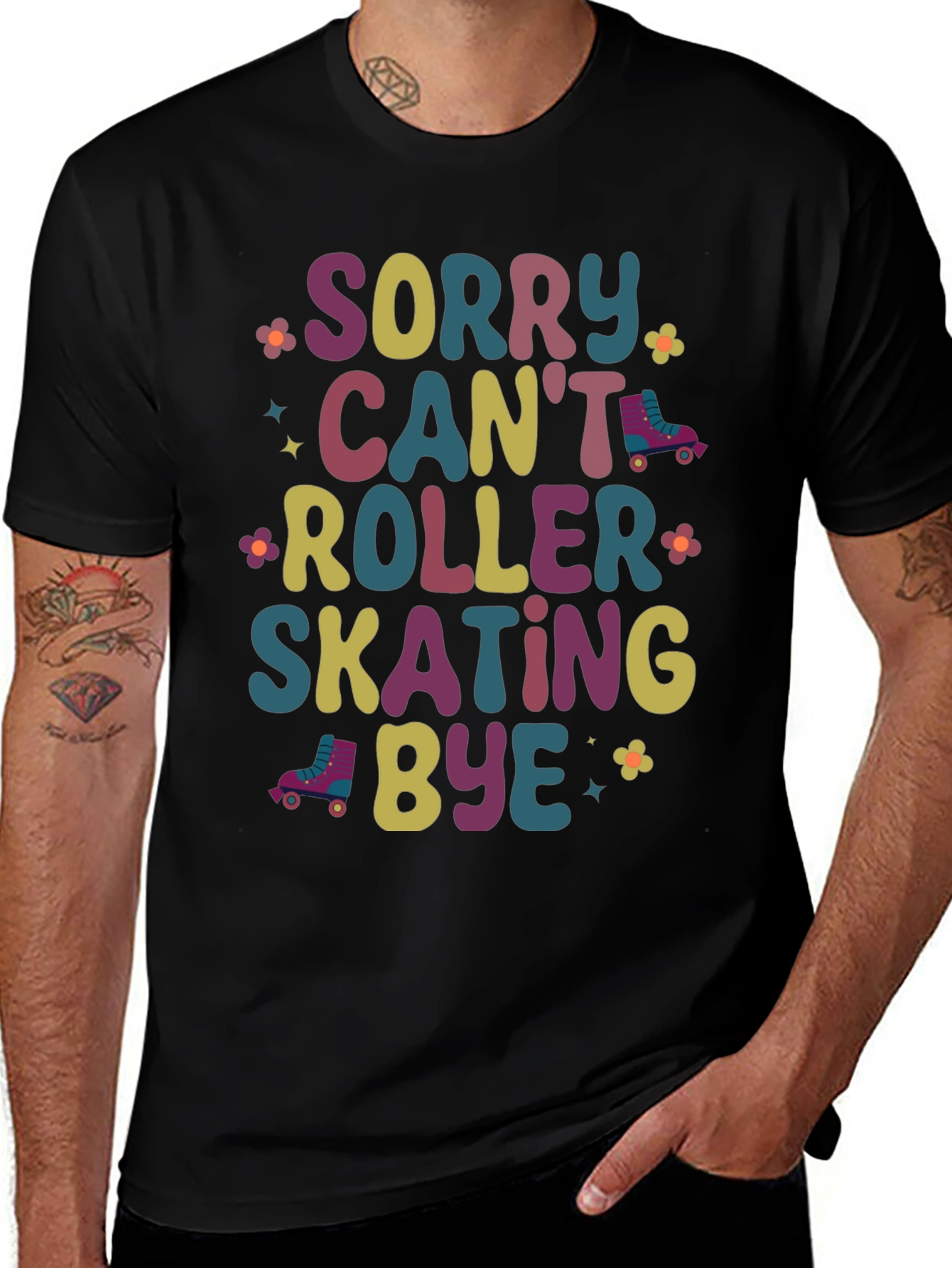 Sorry Cant Roller Skating Bye Graphic Tee