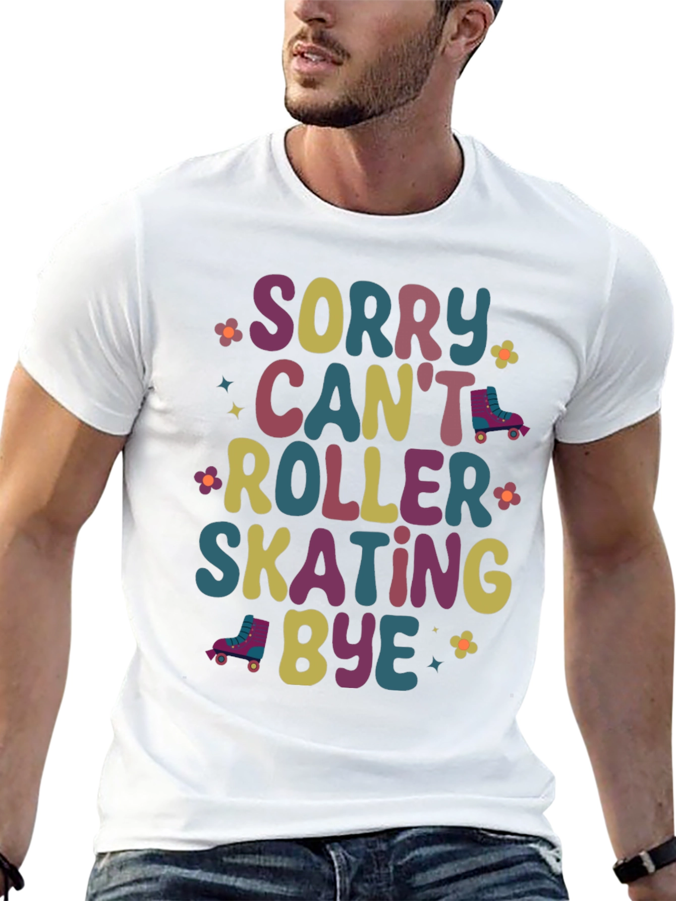 Sorry Cant Roller Skating Bye Graphic Tee