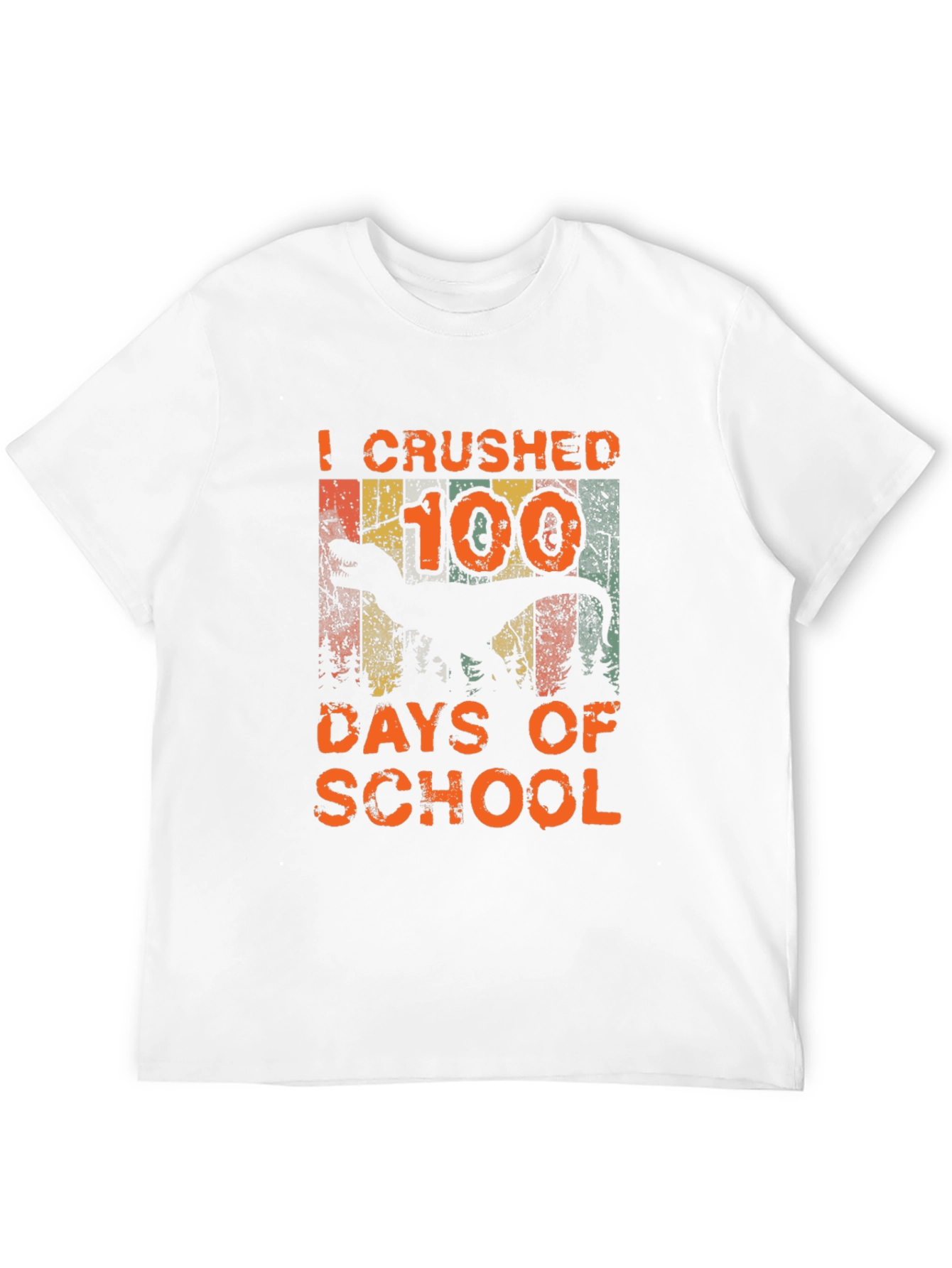 Crushed 100 Days of School Dinosaur T-Shirt